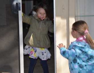 Kalea and Summer at Aunt Mary's